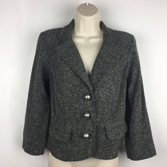 XOXO Gray Tweed Blazer Jacket - Picture 2 of 5